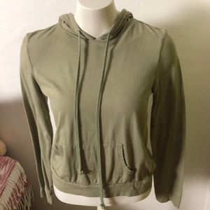 Green hoodie
